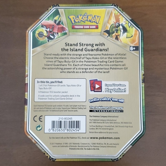 Pokemon Trading Card Tin (Empty) - Picture 2 of 2